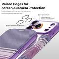 iPhone 17 Pro Stilfuldt magnetisk flip-etui med RFID-kortpladser - lilla