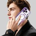 iPhone 17 Pro Stilfuldt magnetisk flip-etui med RFID-kortpladser - lilla