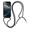 iPhone 17 Pro TPU Cover med Nøglesnor - Sort