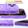 iPhone 17 Pro Wave-Edge Laser Glitter MagSafe Cover - Gennemsigtig lilla