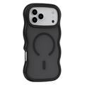 iPhone 17 Pro Bølgekant magnetisk hybrid cover - sort