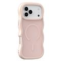 iPhone 17 Pro Bølgekant magnetisk hybrid cover - pink