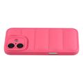 iPhone 17 Pufferjakke Stødfast TPU-cover - Hot Pink