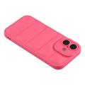 iPhone 17 Pufferjakke Stødfast TPU-cover - Hot Pink