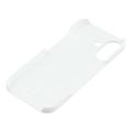 iPhone 17 Gummibelagt Plastik Cover - Hvid