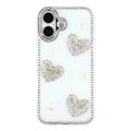 iPhone 17 Funklende Kærlighed og Perle Hybrid Cover - Hvid