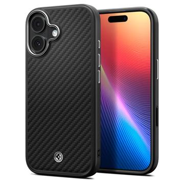 iPhone 17 Spigen Enzo Aramid T Mag Cover - MagSafe-kompatibel - Sort / Sølv