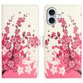 iPhone 17 Style Series Pung Taske - Pink Blomster