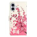 iPhone 17 Style Series Pung Taske - Pink Blomster