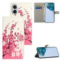 iPhone 17 Style Series Pung Taske - Pink Blomster