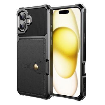 iPhone 17 TPU Cover med Kortholder - Sort