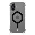 iPhone 17 Tactical MagForce Hexagon Cover - MagSafe-kompatibel - sort / gennemsigtig