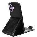 iPhone 17 lodret flip-etui med stativ - sort