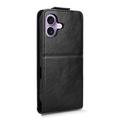 iPhone 17 lodret flip-etui med stativ - sort