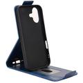 iPhone 17 lodret flip-etui med stativ - mørkeblå