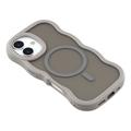 iPhone 17 Bølgekant magnetisk hybrid cover - grå