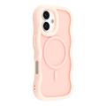 iPhone 17 Bølgekant magnetisk hybrid cover - pink