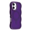iPhone 17 Bølgekant magnetisk hybrid cover - lilla