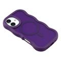 iPhone 17 Bølgekant magnetisk hybrid cover - lilla