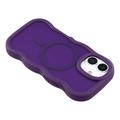iPhone 17 Bølgekant magnetisk hybrid cover - lilla