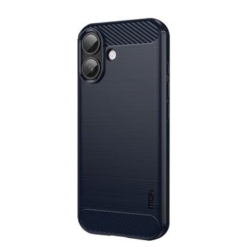 iPhone 18 Mofi Karbonfiber TPU Cover - Blå