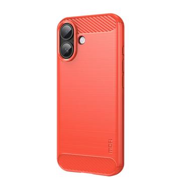 iPhone 18 Mofi Karbonfiber TPU Cover - Rød