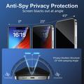 iPhone 18 Privacy Full Cover Skærmbeskytter Hærdet Glas - Sort Kant