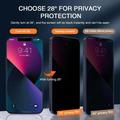 iPhone 18 Privacy Full Cover Skærmbeskytter Hærdet Glas - Sort Kant
