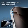 iPhone 18 Privacy Full Cover Skærmbeskytter Hærdet Glas - Sort Kant