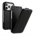 iPhone 18 Pro/17 Pro Melkco magnetisk lodret flip-etui – sort