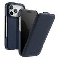 iPhone 18 Pro/17 Pro Melkco magnetisk lodret flip-etui – blå