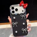 iPhone 18 Pro/17 Pro Perlebue-dekoration hybrid cover - sort