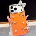 iPhone 18 Pro/17 Pro Perlebue-dekoration hybrid cover - orange