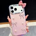 iPhone 18 Pro/17 Pro Perlebue-dekoration hybrid cover - lyserød