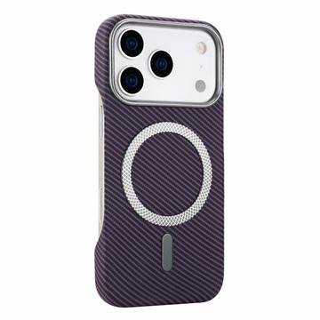 iPhone 18 Pro/17 Pro Slankt magnetisk cover i kulfiber - lilla