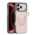 iPhone 18 Pro Dux Ducis Luvy cover med fingerring/håndrem - lyserød / sommerfugl