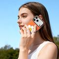 iPhone 18 Pro Dux Ducis Luvy cover med fingerring/håndrem - Orange / Marguerit
