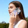 iPhone 18 Pro Dux Ducis Luvy cover med fingerring/håndrem - Lilla / Skal