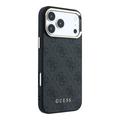 iPhone 18 Pro Guess 4G Gold Frame Cover - MagSafe-kompatibelt - Sort