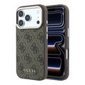 iPhone 18 Pro Guess 4G Gold Frame Cover - MagSafe-kompatibelt - Brun
