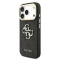 iPhone 18 Pro Guess 4G Metal Logo Gold Frame Cover - sort