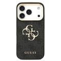iPhone 18 Pro Guess 4G Metal Logo Gold Frame Cover - sort