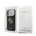 iPhone 18 Pro Guess 4G Metal Logo Gold Frame Cover - sort