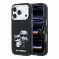 iPhone 18 Pro Karl Lagerfeld Semi Wrap Smooth Sketch Magsafe Cover - Sort
