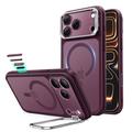 iPhone 18 Pro Max/17 Pro Max ESR Classic Hybrid Kickstand MagSafe cover – Frostet mørk burgunder