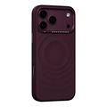 iPhone 18 Pro Max/17 Pro Max Mutural magnetisk hybrid cover med bølgemønster – kirsebærrød