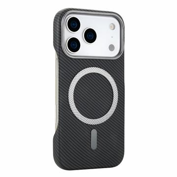 iPhone 18 Pro Max/17 Pro Max Slankt magnetisk cover i kulfiber - sort