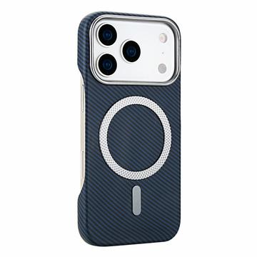 iPhone 18 Pro Max/17 Pro Max Slankt magnetisk cover i kulfiber - blå