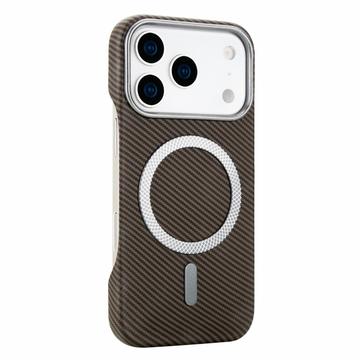 iPhone 18 Pro Max/17 Pro Max Slankt magnetisk cover i kulfiber - brun