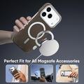 iPhone 18 Pro Max/17 Pro Max Slankt magnetisk cover i kulfiber - brun
